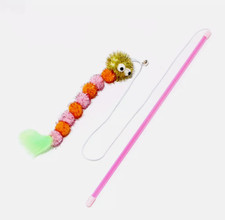 Play-N-Squeak Teathered  Feathered Play Wand Cat Toy, for All Breed Sizes