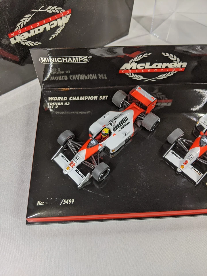 Senna Prost, WC Set 2, 1988/89 McLaren Honda MP4/4, MP4 5, 1:43 Minichamps - Image 3 of 4