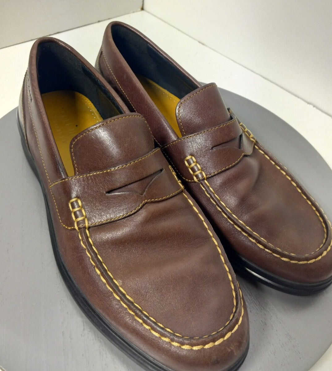 Cole Haan Brown Leather Penny Loafers Slip On Shoes Mens Sz  display picture 1