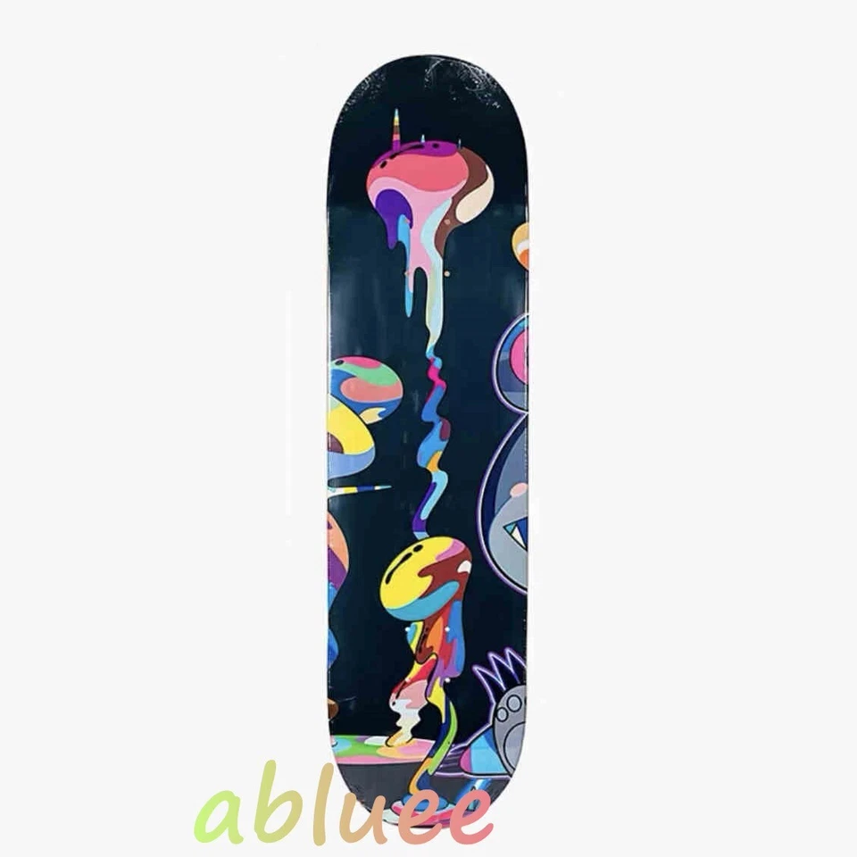 Juego de 3 PIEZAS Takashi Murakami Pandas Contaminados Patineta Tabla de Arce Decoración del Hogar Foto 2 de 4