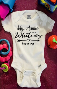 my aunties love me onesie