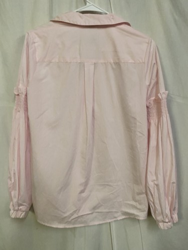 Mossimo Womens' Pink Dogwood Point Collared Long Sleeve Shirt -Size XS - Picture 4 of 4