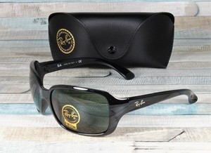 RayBan-RB4068-601-BLACK-crystal-green-60-mm-Women-039-s-Sunglasses
