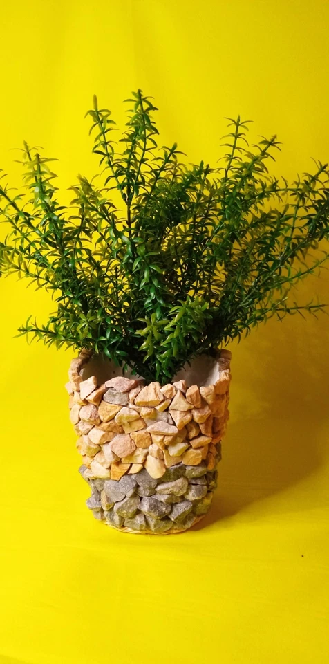 Maceta de piedra exclusiva hecha a mano para plantas maceta florero  Foto 2 de 4