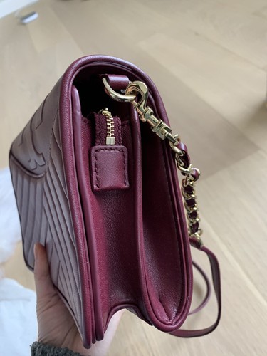 NWT TORY BURCH Alexa Combo Crossbody Chain Strap - Imperial Garnet $428 - Picture 6 of 8