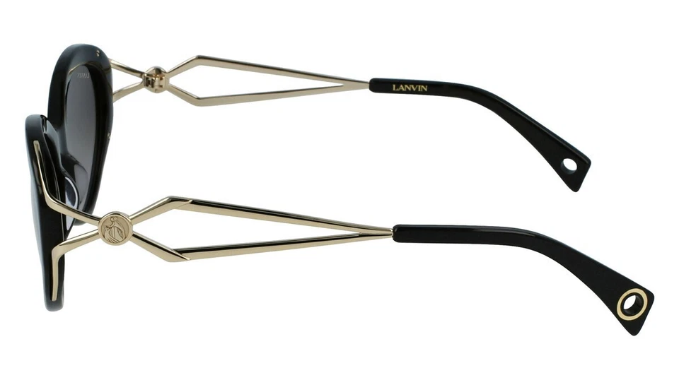 Gafas de sol 400 € Lanvin LNV618S 001 negras y doradas para mujer hechas en Italia Foto 4 de 4
