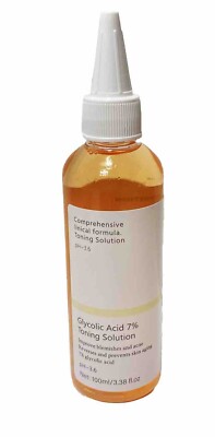 Glycolic Acid 7% Toning Solution Oil for Blemishes and Acne, Prevents Skin Aging