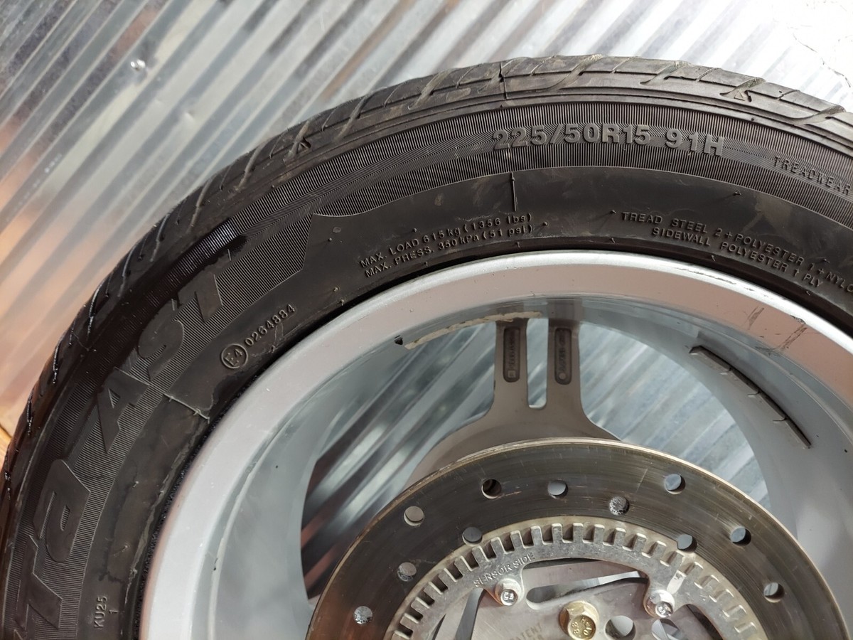 10 Can Am Spyder Roadster RT REAR WHEEL RIM W TIRE & ROTOR 