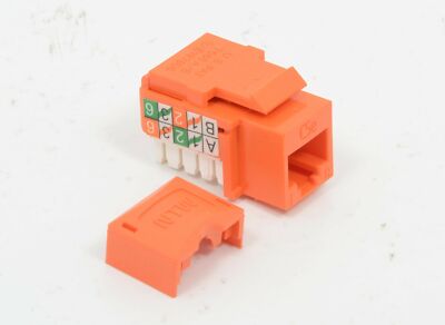 NTW Catagory-5e / cat-6 keystone jack Orange