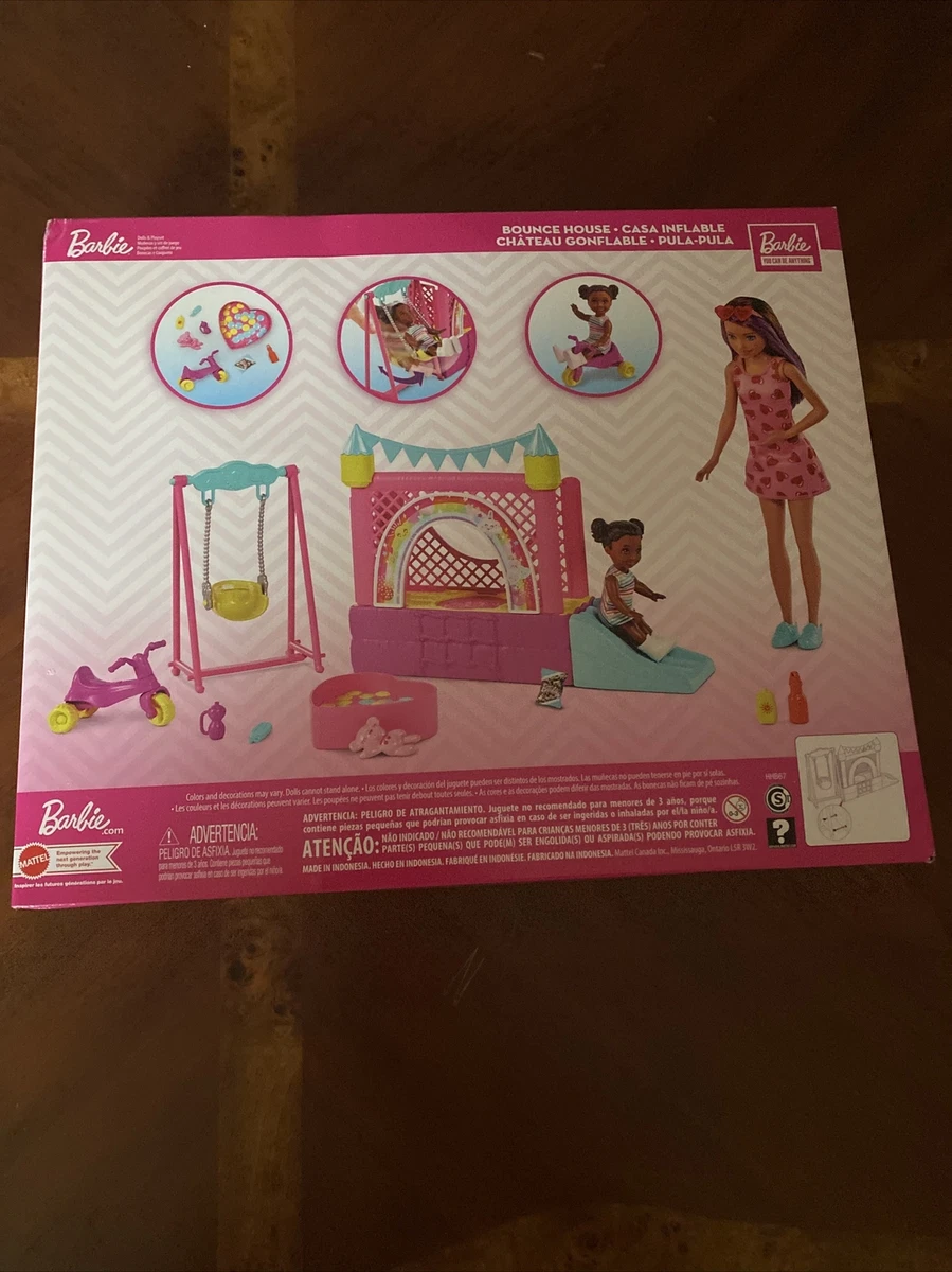 Barbie Skipper Babysitters Inc. Bounce House Dolls and Playset NEW