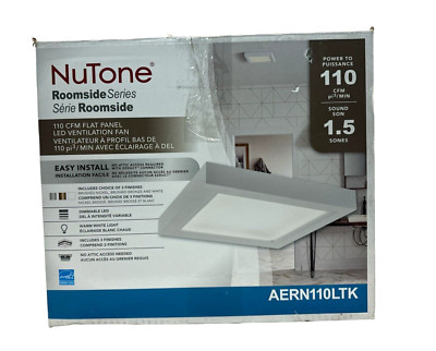 Nutone AERN110LTK Vent Fan with Light Trim Choices - Quiet, Powerful, Easy (OB