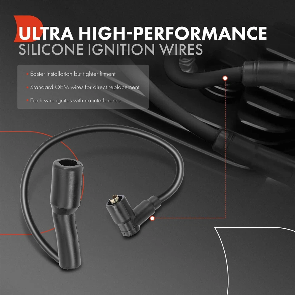 Juego de 5 juegos de cables de bujías para International Harvester Scout 1961-1971 M1100 Foto 4 de 4