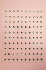 CraftbuddyUS 100pcs x 3,4,5 mm AB GREEN Self Adhesive Rhinestone Gems,DIY Craft