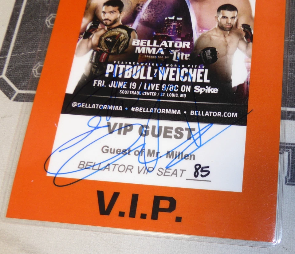 Fedor Emelianenko Signed Pride VP Personal Bellator 138 VIP Ticket Pass PSA/DNA - Image 4 of 4