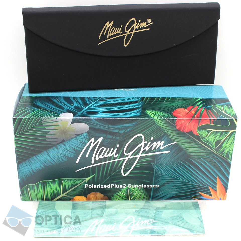 NUEVO Gafas de sol polarizadas Maui Jim POOLSIDE para mujer negras brillantes/grises lentes GS 838-02 Foto 4 de 4