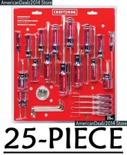 Craftsman 25 Piece Acetate Assorted Drive Screwdriver Set NEW