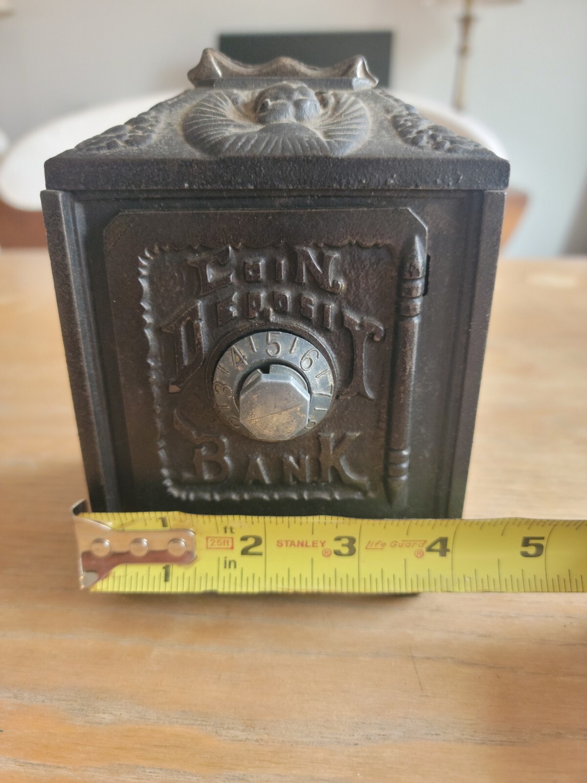 Vintage Cast Iron "Coin Deposit Bank" Combo Door Safe eBay