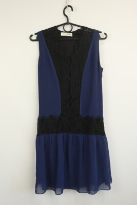 sachin and babi light blue dress Denim Embroidered Collar Dress-Mid Vintage Denim main image 1