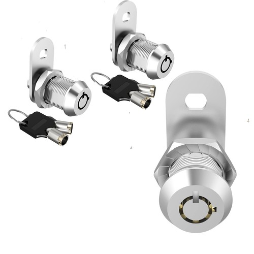 2 Pack Cam Locks Keyed Alike, 5/8" Cabinet Locks with Keys, RV Storage Lock S...