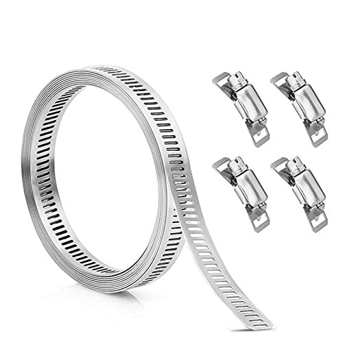 Ysmorla 3 Metri/9.8 Piedi Fascette Stringitubo Morsetto a Vite in Acciaio (T9T)