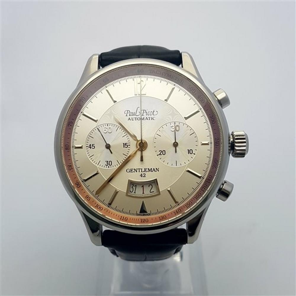 Orologio Paul Picot Uomo N4204 Meccanico Analogico Cronografo Acciaio