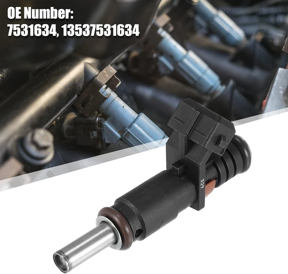 Inyectores de combustible Siemens X6 nuevos OEM para BMW 528I XDRIVE L6 2009 2010 3,0 L #7531634 Foto 4 de 4