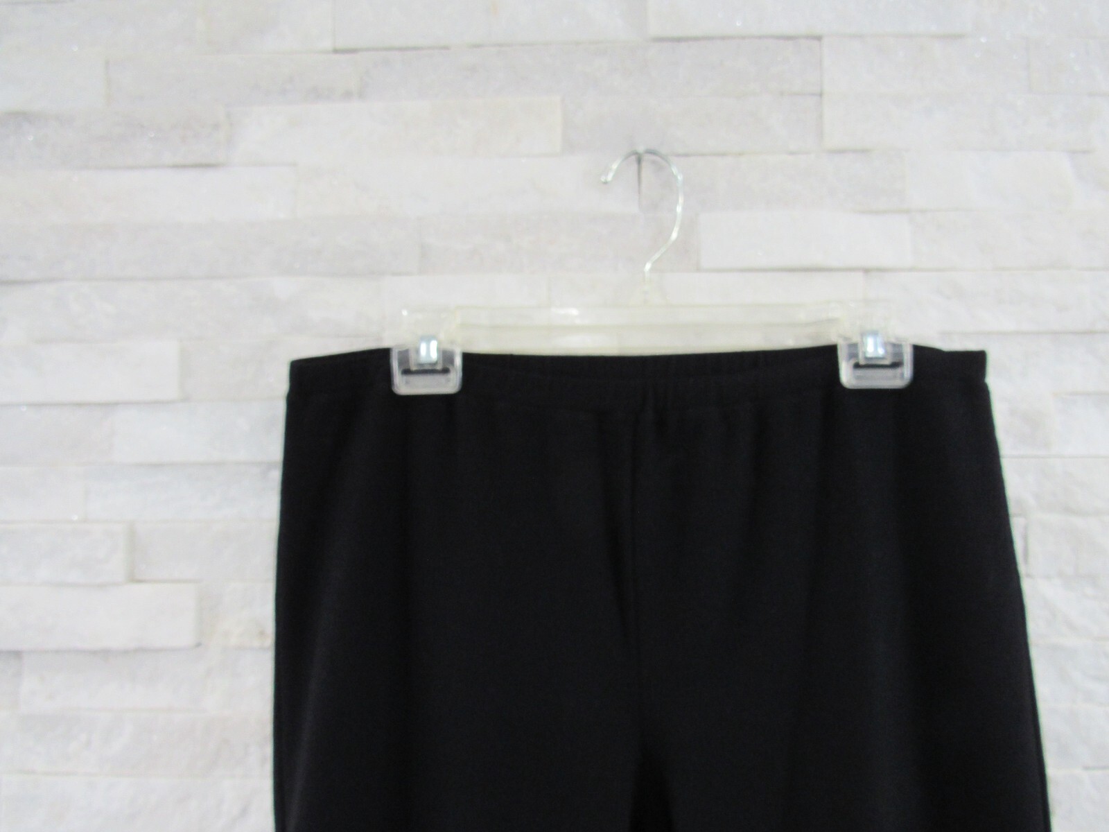 Eileen Fisher Black Stretch Viscose Nylon Washable Crepe Capris Cropped Pants PM eBay