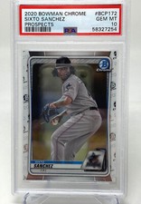 2020 Bowman Chrome Sixto Sanchez Rookie Card PSA 10. rookie card picture