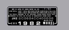ETIQUETA DE TUBO DE DIRECCIÓN HONDA CBX 1000 / CALCOMANÍA REPRO