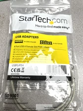 NEW StarTech 4 Port USB A Female Slot Plate Adapter  USBPLATE4