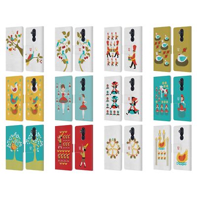 HEAD CASE DESIGNS 12 DAYS OF CHRISTMAS LEATHER BOOK WALLET CASE FOR NOKIA PHONES