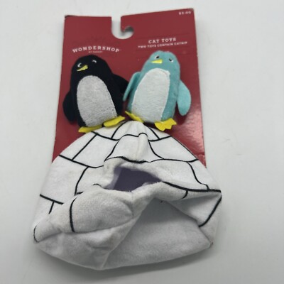 Holiday Penguin & Igloo Burrow Cat Toy Wondershop  Contains Catnip
