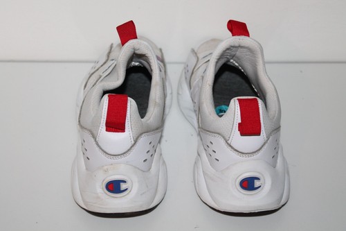 Champion Casual Sneakers, White/Red/Blue, Womens US Size 10 - Picture 4 of 5