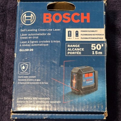 BOSCH GLL50-20 50 Ft Cross-Line Leveling Laser NIB