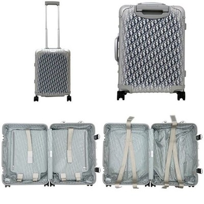 Christian Dior RIMOWA Suitcase Cabin Silver Navy Indigo Oblique 925.90 Carry On