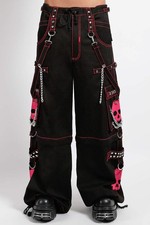 Tripp NYC Super Skull Pants Black/Pink - Goth, Mall Goth, Punk