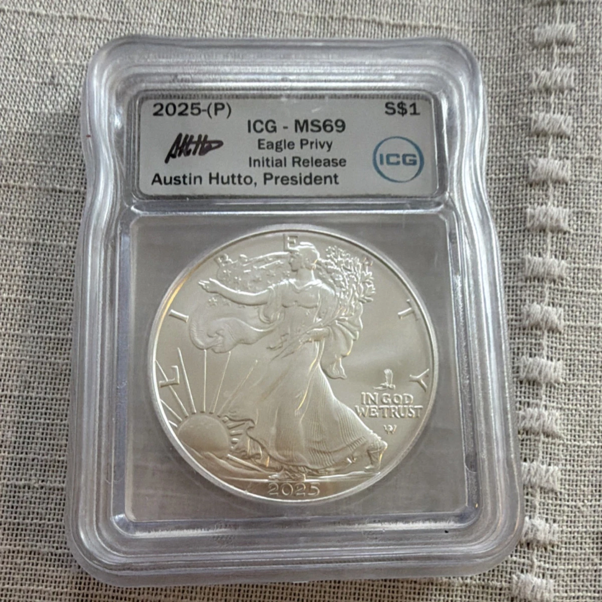 ICG Certified American Eagle MS 69 Silver Bullion Coins for sale