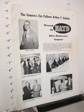 trade magazine ad 1958 Arthur F. SCHULTZ NATD president Erie PA Joe Kolodny