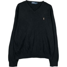 Used Ralph Lauren POLO by Ralph Lauren V-neck Pima cotton knit sweater men's...