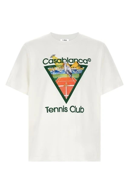 CASABLANCA Tennis Club Front Print T-Shirt New & Authentic