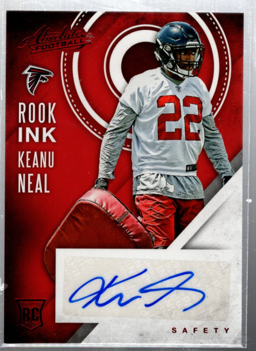 B7062- 2016 Absolute Rook Ink Red #46 Keanu Neal Auto - NM-MT (ROOKIE)