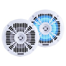 Memphis Audio MXA602SLW MXA OEM Fit 6.5" Marine Speakers, White With Blue LED