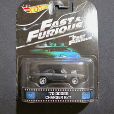 Hot Wheels Fast & Furious 1970 Dodge Charger R/T 1:64 Diecast Black, Unopened