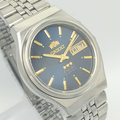 Orient Crystal 3 Star Automatic 469WB5-73 CA Day/Date Blue Dial ARN132SAL7