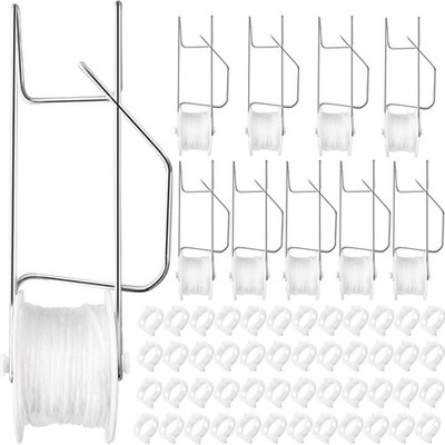 Greenhouse Trellising Kit, 10 PCS Tomato Hooks with String & 100 PCS Support ...