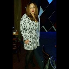 INC International Concepts Black WhiteGeometric Fit & Flare Front Zipper Size M