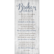 Dexsa Broken Chain Wood Plaque - Made In The Usa - 5.5X12 - Classy Frame Wall