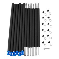 6x Trampoline Net Poles 196cm Universal Trampoline Replacement Enclosure Poles