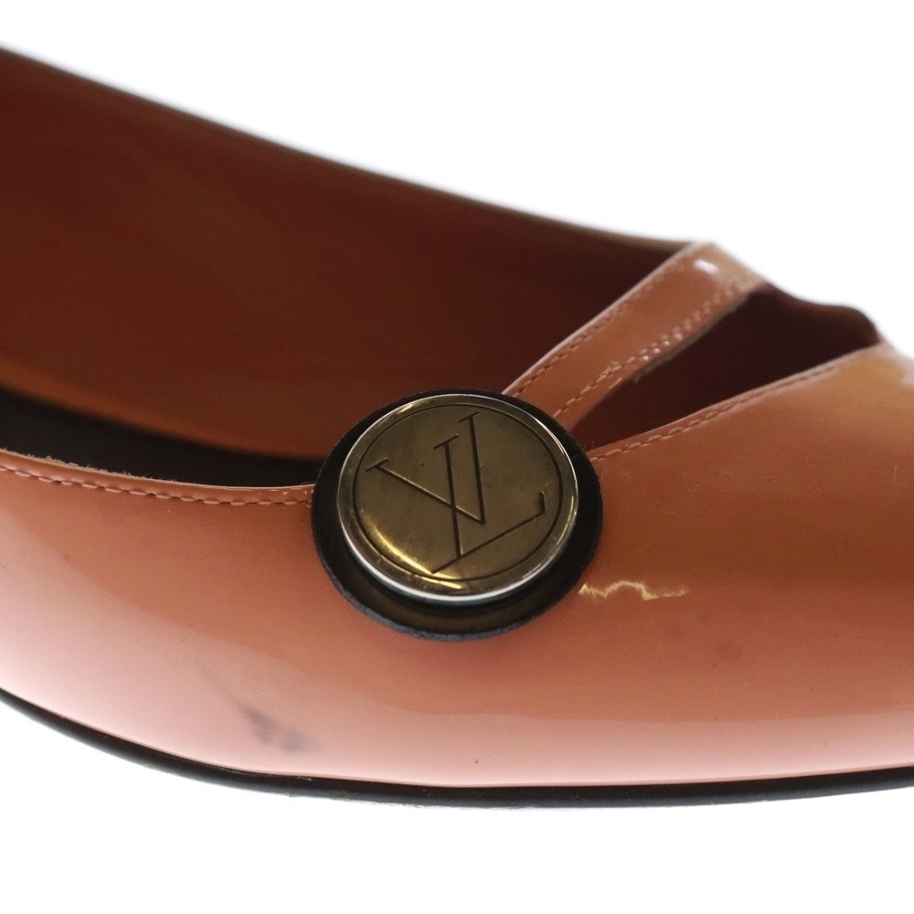 Louis Vuitton Pointed Toe Logo Enamel Flat Pumps Pink Ma0175 Women'S thumbnail 6