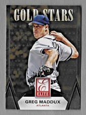 GREG MADDUX 2015 ELITE BASEBALL GOLD STARS INSERT CARD #17 BRAVES